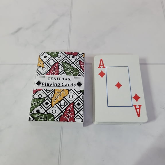 ZENITRAX playing cards, Decorative Leaf Pattern Poker Deck, Smooth Card Game Cards for Family Party