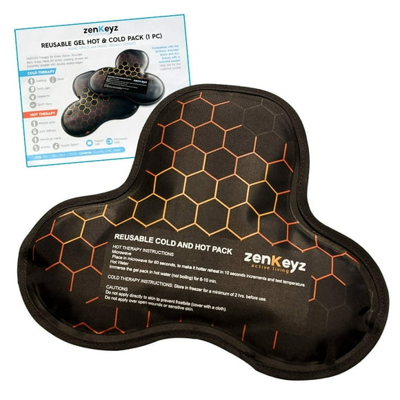 ZENKEYZ, Gel Ice Pack for Injuries, Flexicool, Cold/Hot, 1 Pc, 8” x 10”