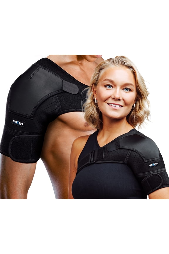 , Shoulder Brace for Men & Women, Black, 1 pc, S/M