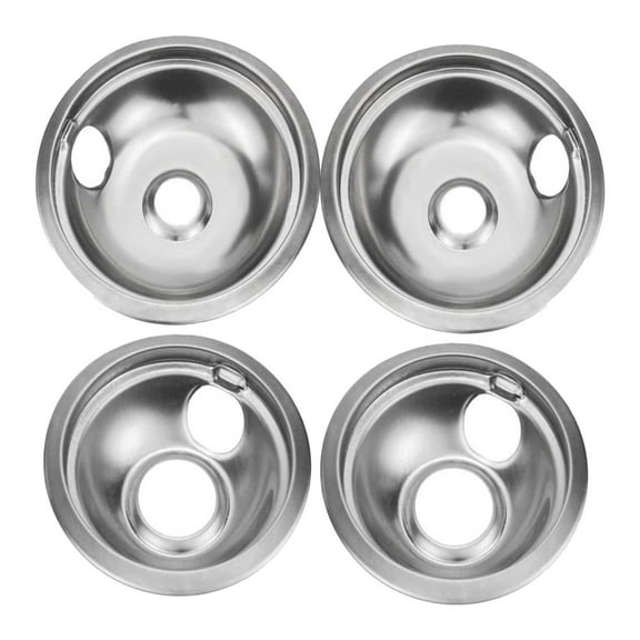 ZENMELE 4 Piece Stainless Steel Pan Set Stove Burner Ring For W102725 Burner Cover Of Electric Furnace