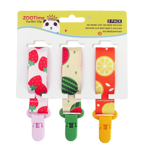 ZENMELE Baby Pacifier Clips 3Pcs Set Universal Holder Leash For Boys And Girls Teething Toys Teethers Cute Cartoon Dummy Baby