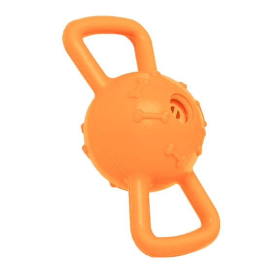 ZENMELE Barking Sound Dog Toy Pull Ring Interactive Dog Ball In One Molding Blow Football Dog Toy Ball
