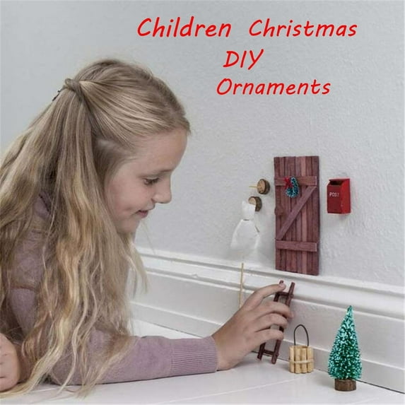 ZENMELE DIY Felts Christmas Tree With Ornaments For Kids Xmas Gifts Door Wall