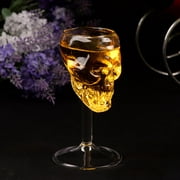 ZENMELE Transparent Cup Bottle Glass Skull Cup Red Sober