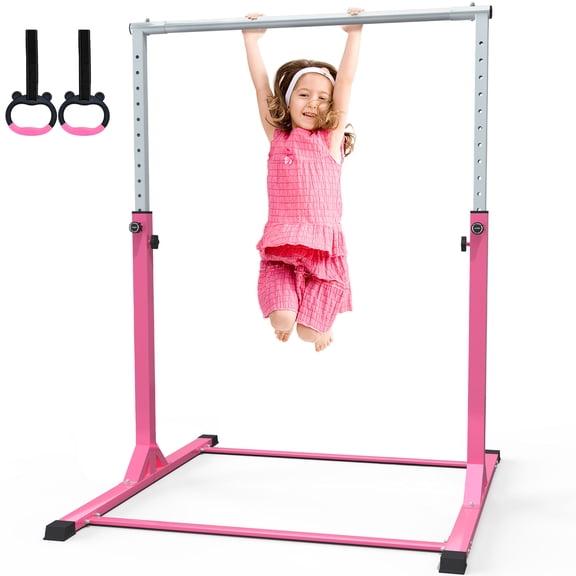 ZENOVA Gymnastics Bar Tumbling Bar for Kids Ages 5-15 Height Adjustable Gymnastics Equipment