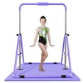 thumbnail image 1 of ZENOVA Gymnastics Bar Kids with Mat, Junior Training Bar, Height Adjustable Horizontal Bars, Folding Gymnastics Bars Monkey Bars for Kids, Purple, 1 of 8