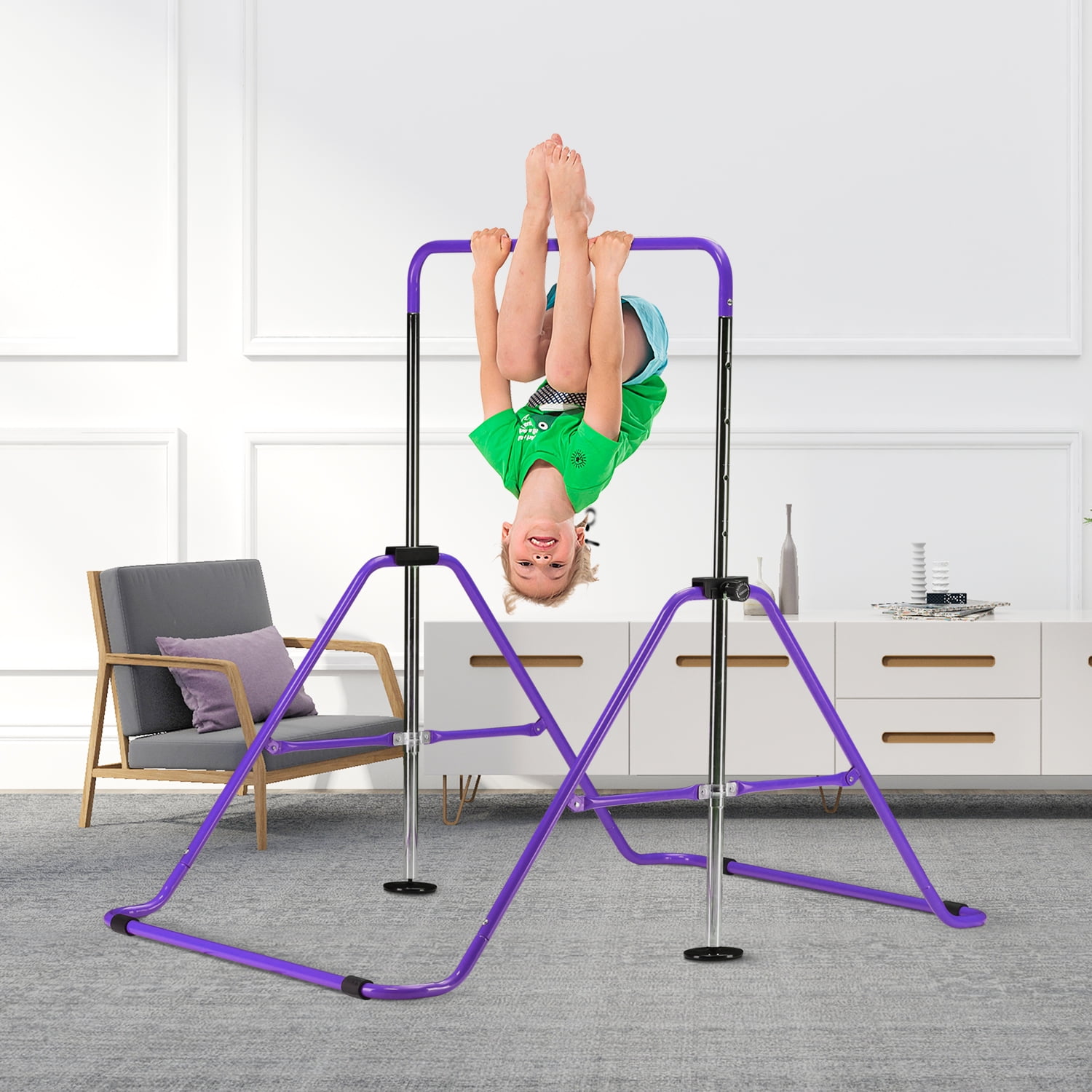 ZENOVA Gymnastics Bars for Home Exercise, Adjustable Height Gymnastic ...