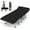 Gray Cot+Black Pad, variant on ZENPETIO 28" XL Folding Camping Cot for Adults Sleeping Bed with Mattress 1200D Double Layer Oxford w/ Carry Bag for Home Office Nap Beach Travel Gray Cot Black Pad