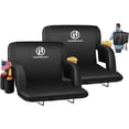thumbnail image 1 of ZENPETIO 2pcs 25" Folding Stadium Seats for Bleachers  Reclining Portable Bleacher Chairs w/600D Waterproof Oxford Cloth Cushion Oversized Bleacher Seat for Outdoor Sports Black, 1 of 6