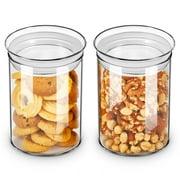 ZENS Glass Canister Jar,Airtight Kitchen Canisters Jars Set with Glass Lids 27oz-3.94x5.91 IN