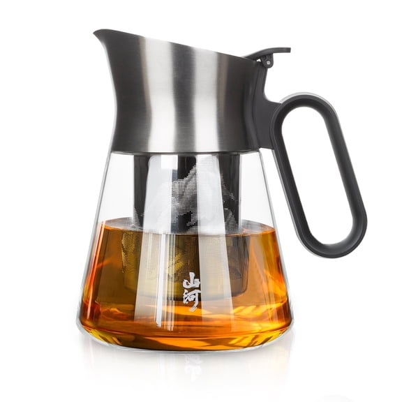 ZENS 23 oz Borosilicate Glass Teapot with Infuser for Loose Leaf Tea