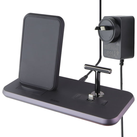 ZENS Stands + Dock Fast 20W Wireless Qi Charger for iPhone - Blk (AU PLUG)