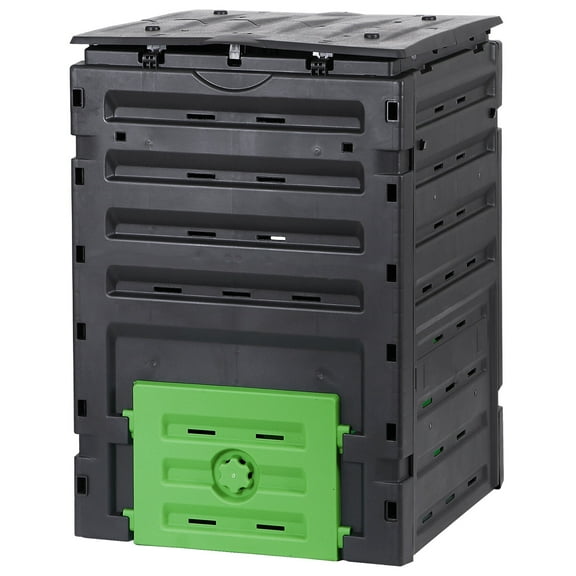 ZenStyle 120 Gallon Black Polypropylene Compost Box for Composting Bins with Fast Soil Creation