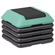 ZENSTYLE 16" x 16" Adjustable Aerobic Stepper Workout Platform with 4 Risers for Home Gym Fitness
