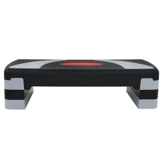 ZENSTYLE 30" Adjustable Workout Aerobic Stepper in Fitness & Exercise Step Platform Trainer Stepper w/Risers Black-Gray