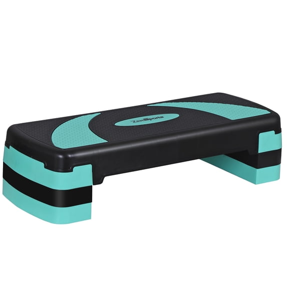 ZENSTYLE 30" Adjustable Workout Aerobic Stepper in Fitness & Exercise Step Platform Trainer Stepper w/Risers Blue