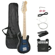 ZENSTYLE 30" Electric Kids Guitar With Amp & Much More Guitar Combo Accessory Kit Play Music Beginner - Blue
