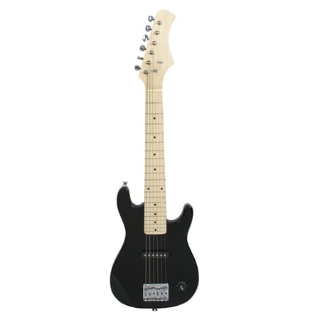 ZENSTYLE 30" Right-Hand Electric Guitar with 5W AMP & Carry Case All Accessories Children Kids Guitar Set - Black