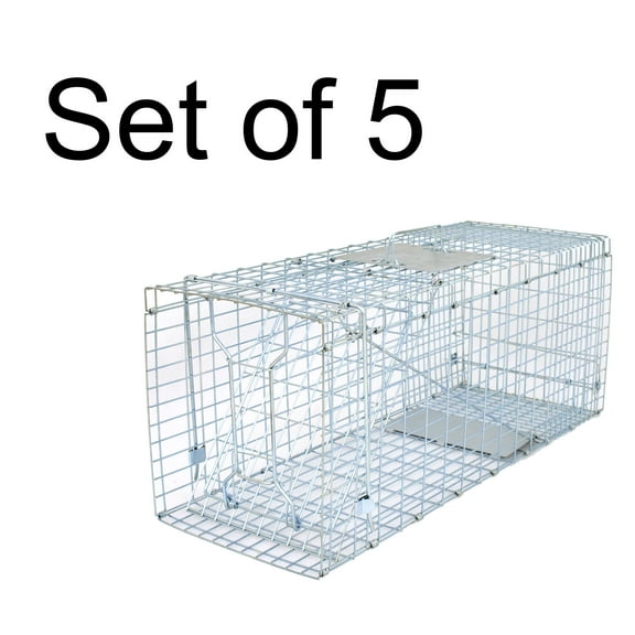 ZENSTYLE 32" Animal Trap Humane Steel Cage for Little Rodent (Set of 5)