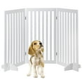 thumbnail image 1 of ZENSTYLE 36 Inch Foldable Pet Fence Home Entryway Doorway Indoor Dog Fence Pet Gate 3 Panels White, 1 of 10