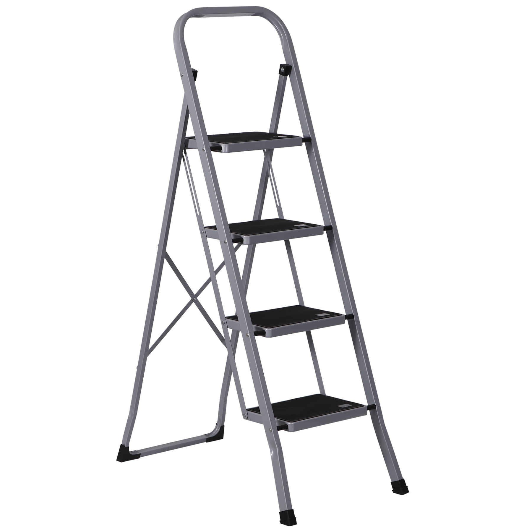 ZENSTYLE 4 Step Ladder Portable Steel Step Stool Non-Slip Rubber 330lb ...