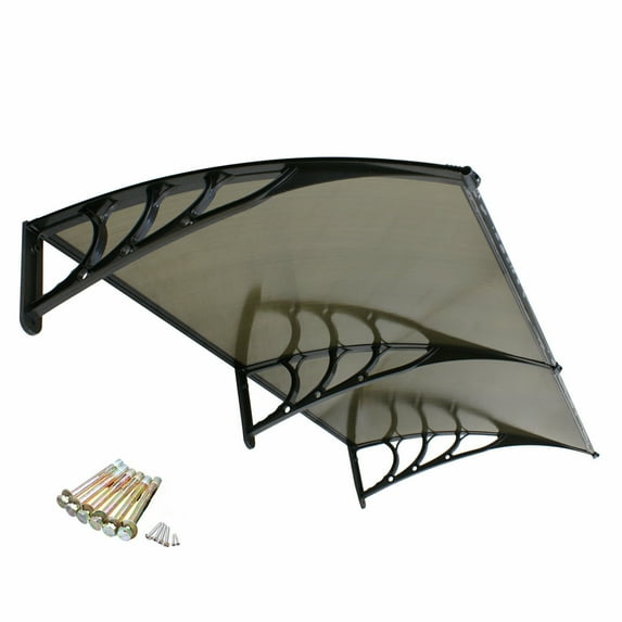 ZENSTYLE 40*80'' Canopy Window Awning Cover UV Rain Snow Protection Door Hollow Sheet Durable Front Door Patio Cover