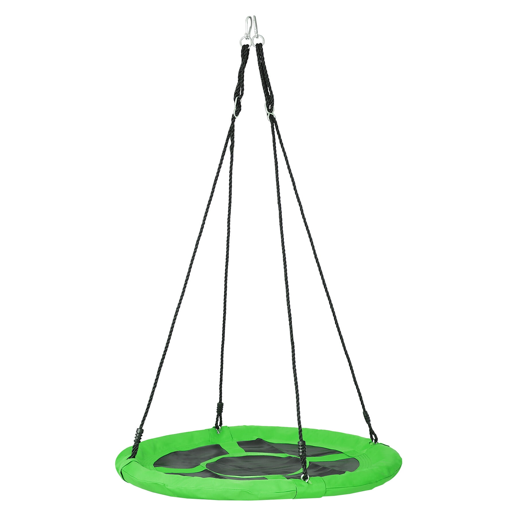 "ZENSTYLE 40"" Large Round Saucer Swing with 360° Rotation, Adjustable