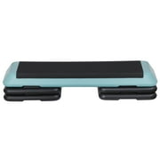 ZENSTYLE 43 Aerobic Exercise Stepper Platform Adjustable Fitness Stepper W/4 Risers Green