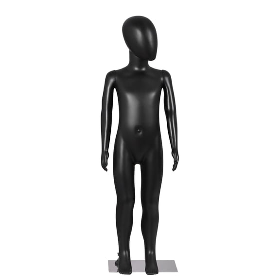 ZENSTYLE 43" Kid Mannequin Full Body Adjustable Child Mannequin with Metal Base Black
