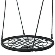 ZENSTYLE 48" Web Tree Swing - Large Platform 71" Adjustable Detachablee Nylon Rope Kids Adults