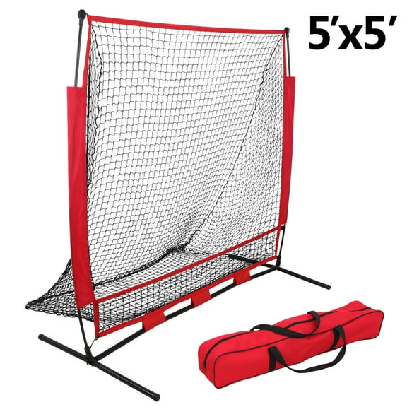 ZENSTYLE 5'5' Baseball Practice Net Batting Tee Softball Training Hitting W/Bag Ez Setup