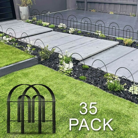 ZENSTYLE 50' X 18" Garden Fence Metal Frame 35 Pieces Customized Personal Yard Protectors