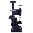 thumbnail image 1 of ZENSTYLE 53" Cat Tree Scratching Post Condo Tower Pet Kitty Playhouse Activity W/ Cave & Ladders Indoor Have Fun - Blue, 1 of 8