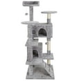thumbnail image 1 of ZENSTYLE 53" Cat Tree Scratching Post Condo Tower Pet Kitty Playhouse Activity W/ Cave & Ladders Indoor Have Fun, 1 of 7