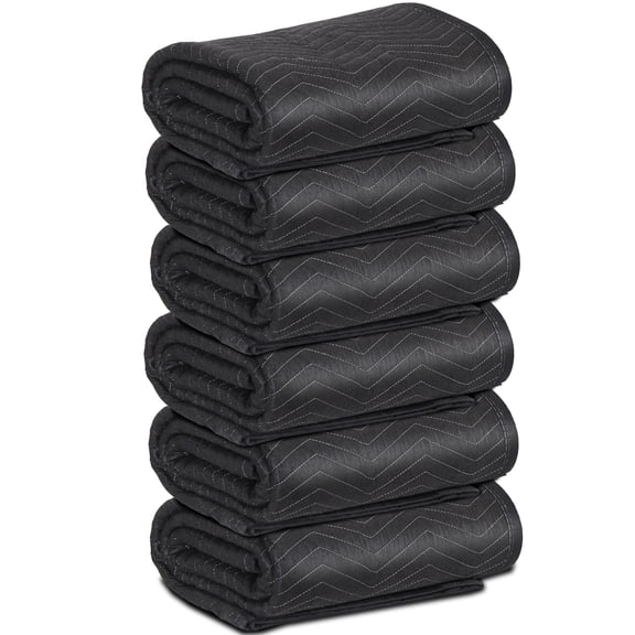 ZENSTYLE 6 Packs Moving Blankets 80 × 72'' Furniture Shipping Pads for Moving & Storage