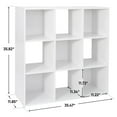 thumbnail image 1 of ZENSTYLE 9-Cube shelves Storage Organizer Bookshelf Display Cube Compartments, White, 1 of 9