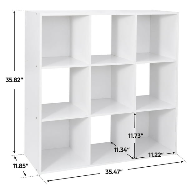 ZENSTYLE 9-Cube Wooden Cubby Shelf Unit Storage Organizer