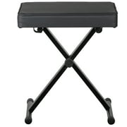 ZENSTYLE Adjustable Keyboard Bench Padded Stool Seats X-Style Metal Frame Bench Black