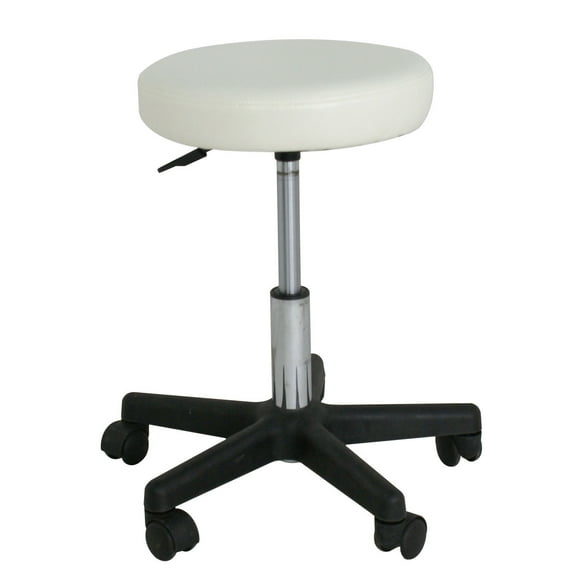 ZENSTYLE Adjustable Rolling Hydraulic Portable Massage Spa Salon Stool Chair with Wheels White