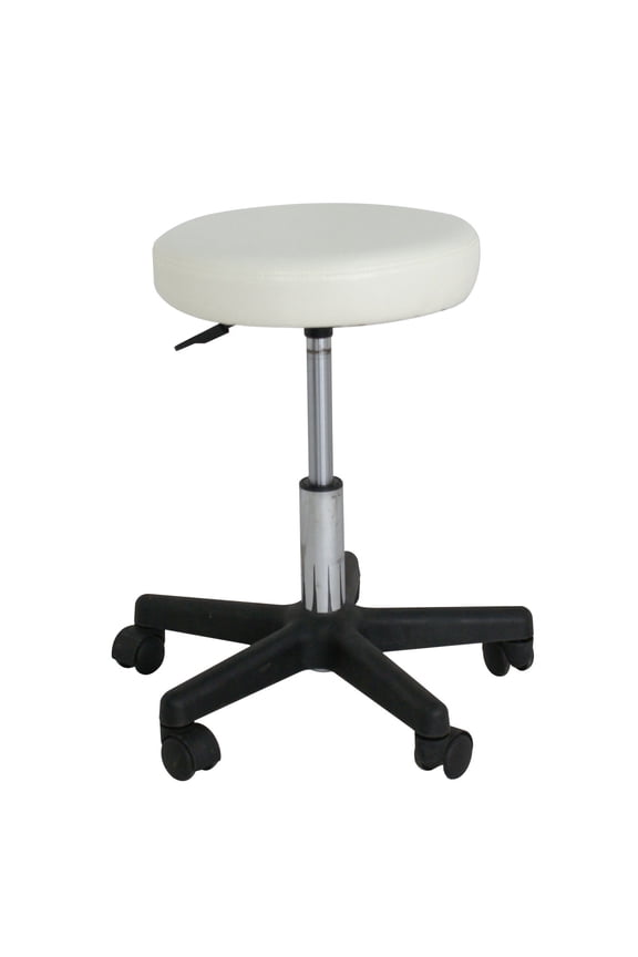 Adjustable Rolling Hydraulic Portable Massage Spa Salon Stool Chair with Wheels White