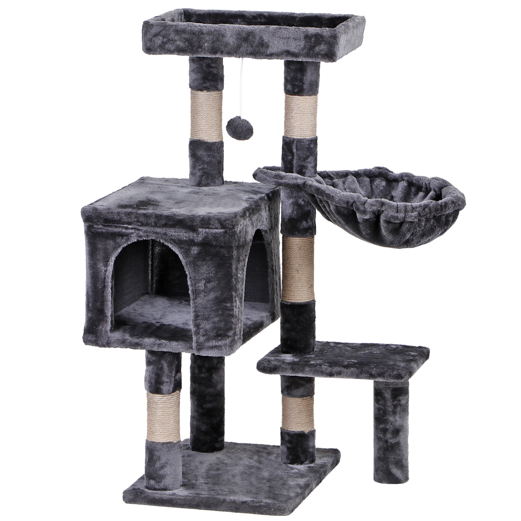 ZENSTYLE Cat Tree Kitty Play House MultiLevel Cat Tower with