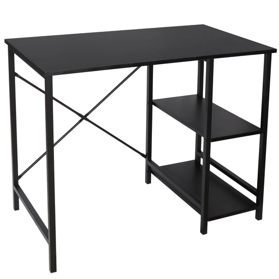 ZENSTYLE Computer Desk Writing Desk Corner Workstation PC Table, Black