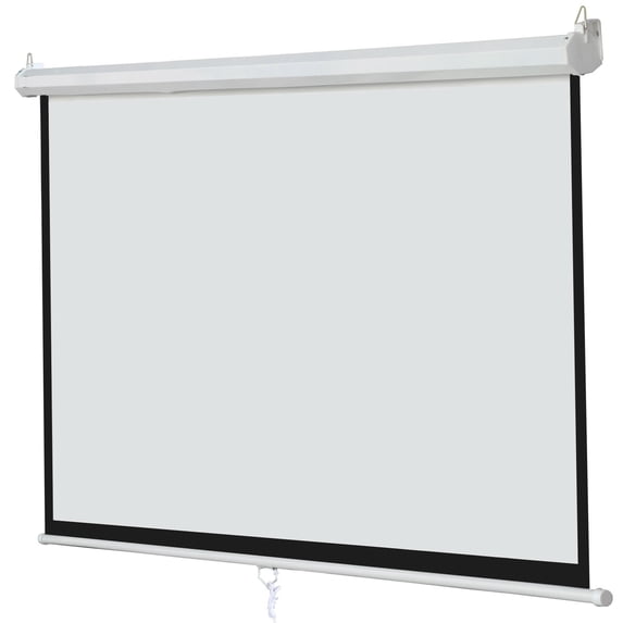 ZenStyle 100in diagonal 16:9 projection screen for home theater and businesses, white