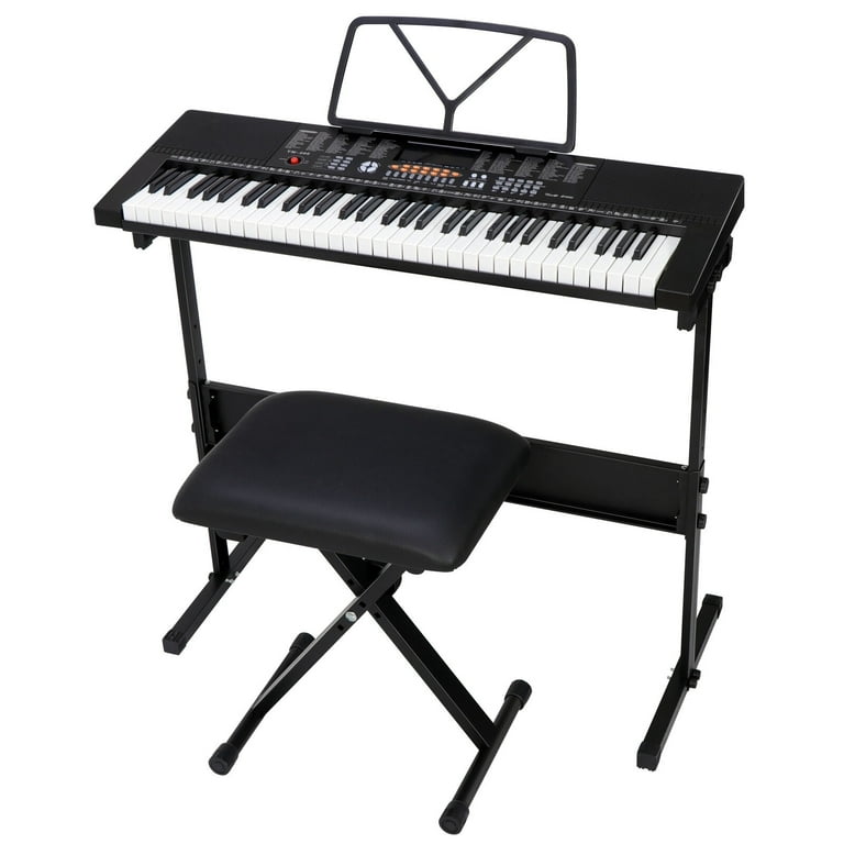 鍵盤楽器 Organ piano with stand ZENSTYLE Compact 61 Key Electronic Keyboard with Stand, Headphones