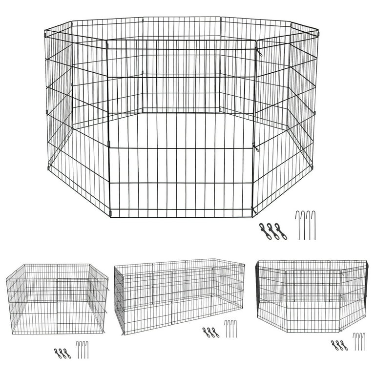 ZENSTYLE Foldable Dog Playpen Large Crate Fence 30" 8 Panels Pet Exercise  Cage - Walmart.com