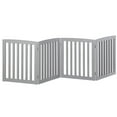 thumbnail image 1 of ZENSTYLE Foldable Pet Fence Home Entryway Doorway Indoor Dog Fence Pet Gate 4 Panels with Protector Feet MDF Gray, 1 of 10