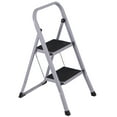 thumbnail image 1 of ZENSTYLE Folding 2 Step Ladder Stool w/ Handgrip & Wide Pedal Portable Indoor Outdoor Gray, 1 of 9