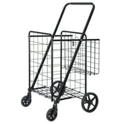 ZENSTYLE Folding Shopping Cart Multi-purpose Utility Cart Trolley Large Capacity