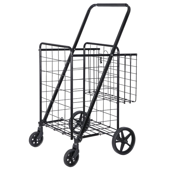 ZENSTYLE Folding Shopping Cart Multi-purpose Utility Cart Trolley Large Capacity