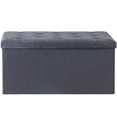 ZENSTYLE Folding Storage Ottoman Bench Footrest Stool Bed End Bench